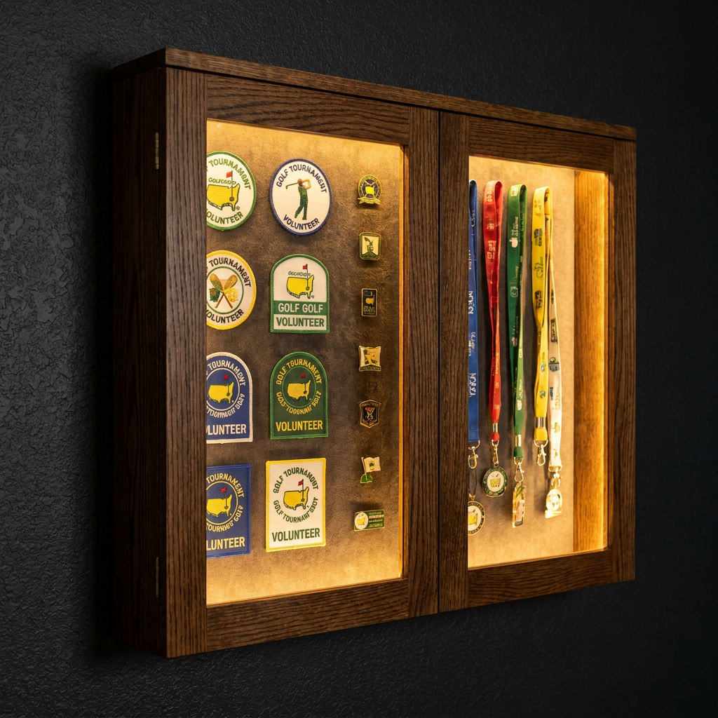 Premium wood display cases for golf volunteers