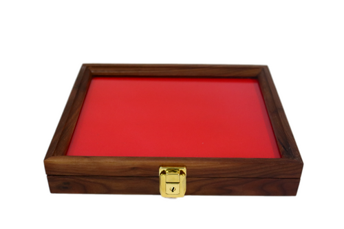 12x9.5 Walnut Display Case - The Service Showcase